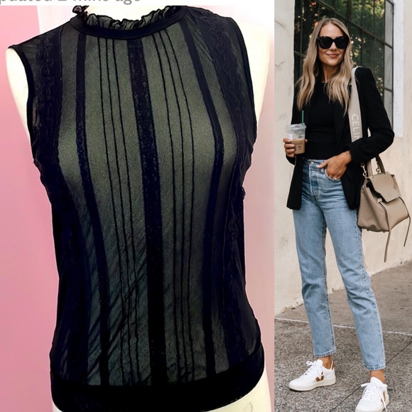 Tops - The limited black shear blouse